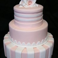 Pretty 'n Pink I was inspired by Rylan's horizontal stripes! All fondant. Thanks for looking!
