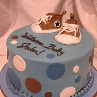 Baby Boy Converse BC with fondant dots and shoes.