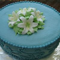 Mother's Day Cake Oval Lemon Cake with Lemon Cream Cheese Filling and BC frosting. THANK YOU CC for the recipes!!! YOu are all awesome! The design is a mix...