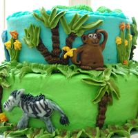 The Zoo Wild A view of the Monkey and Zebra