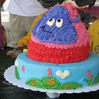 Dora Cake Backpack Here is the back of Dora. She, of course, had to have her handy "Backpack-backpack" :-)