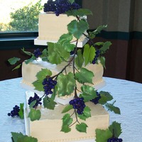 Grapes And Vines The cake was made for a couple that enjoy wine. They wanted grape vines and grapes and this is what I came up with. The grapes and leaves...