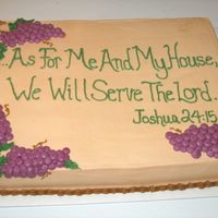 Grape Housewarming This is an 11x15 sheet cake made for a housewarming shower. Made to match the plates and napkins used. And they asked for that specific...