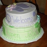 Aspenjolie.jpg This cake was for a lady's baby shower, she is having her 3rd child, and has never had a baby shower, so they wanted something a...