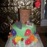 Gardener's Cake Cake made for an aunt who loves loves loves to garden. All fondant. thanks for looking!