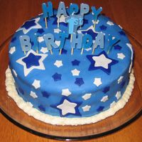 First Birthday Cake This is my first try at using fondant... I've never had any cake classes of any kind, so you can tell I'm no pro with fondant. It...