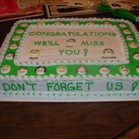 New Job - Going Away Simple cake for new job - going away cake