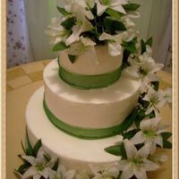 Springtime Wedding Just figured out how to upload pix. This is practice cake--3-tier buttercream w/silk flowers.