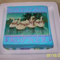 Swan Cake First square cake, trying out the flavors for a bigger cake