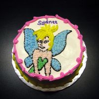 Tinkerbell This is an all buttercream last minute cake - the idea came from CC.