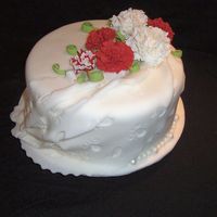 Class Final Cake Final Cake for Wilton Fondant & Gumpaste Class. I love the look of drapesbut I am going to needs ALOT of practice before mine look like...