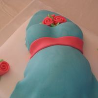 Belly Cake 2 Another picture of the baby shower cake, all fondant