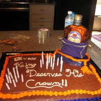 Royale Crown This was a cake I made for my brother's 26th birthday. That's all buttercream icing. The pillow I used to prop up the actual...