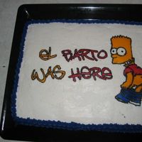 Bart Simpson This was a cake I thought up to do for my 17th birthday. It was one of the first cakes I ever made. Everything was hand done & made out...
