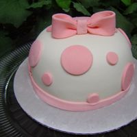 First Mmf Cake This is my first MMF cake. It is a 5" butter cake filled with strawberry filling. I learned to roll my MMF thinner to cover the cake...