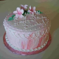 Playing With The Fondant Tools Just had fun with a friend's birthday cake. She refused to cut it~! New technique...marbling the fondant and crimpers.