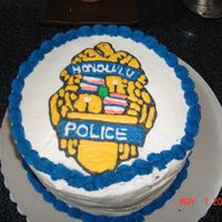 Hpd Cake My husband works for HPD so I made this cake and while it was in the refridgerator my husbad dropped a bottle on the side. He still took it...