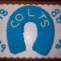 Super Bowl Xli I actually made this cake with a can of Duncan Hines icing...I can't believe it now after Course 1 that I was even able to get it to...