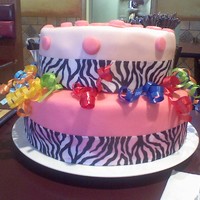 21St Birthday White cake with chocolate mousse filling covered with fondant.