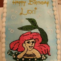 Little Mermaid I am about embarassed to show this cake. I have never been great at character faces!!!!