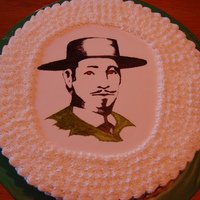 Graduation Cake School Mascot was hand painted.