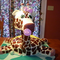 Giraffe Cake Her theme was giraffes for the baby shower.
