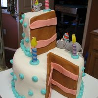 Easy Birthday Cake Idea A red velvet cake with a slice taken out of it is a big hit at any party. People think it took you a very long time when it really didnt...