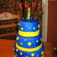 Img_1686.jpg He loved this cake because it had his name on the top! This cake went to school for his 9th birthday and it was a big hit.