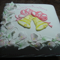 Wedding Anniversary Cake cake decorated with patchwork cutters