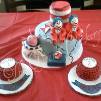 Thing 1 And Thing 2 Birthdays I made this cake for a colleague whose twins (boy and girl) were turning 1. I saw this design by mooj and fell in love with it. 10"...