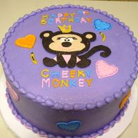 Cheeky Monkey My friend asked for a cake for her daughter's friend who they call "Cheeky Monkey." So I got the great idea of a monkey pic...