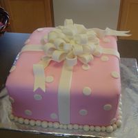 Birhtday Present Cake My first attempt at fondant! I had no clue how to do corners, so they are really sad looking. A friend was having a minnie mouse theme for...