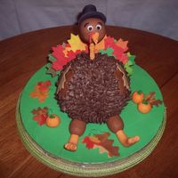 Gobble Gobble Inspired by nefgaby, who also helped with the construction. Cake was made with the ball pan (red velvet because I thought it would be funny...