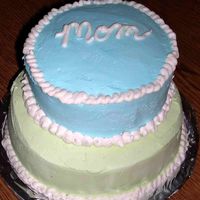 36Th Bday Cake I obviously need to work on my tiering skills, but this was my first attempt at a tiered cake. My 4 year old was standing next to me...