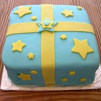 My First Attempt At Fondant the blue fondant is Wilton's white that I dyed. The yellow is MMF.