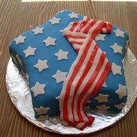 Memorial Day Cake I made this for a memorial day picnic....it was a HUGE cake as I ended up making it a 2-layer cake.