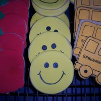 School Cookies These were made for my 1st graders Bake Sale at Open House.....made from Penny's recipe with MMF.