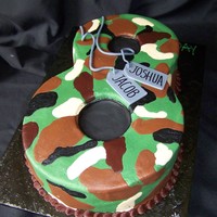 Jacob & Joshua Turn 8! Another camo cake... simple and easy!