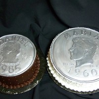 25Th & 50Th Birthday Party mother-in-law and son celebrate birthdays on same day - they wanted to mark this year with a 'quarter' and 'half dollar'...