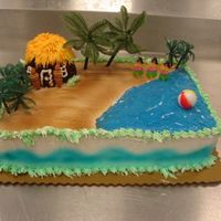 Island And Cabana Made for a luau party for a friend.