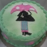 Pregnant Girl Baby shower cake showing a pregnant girl. It was fun to make. I copied it from the shower invitation.