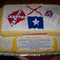 Confederate H&h Day Buttercream with fondant accents