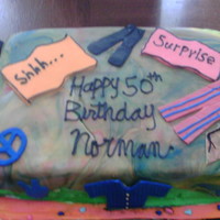 The 70's Show Cake fondant icing and deocrations.