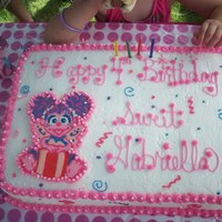 Abby Cadabby my daughters birthday!! buttercream with chocolate transfer.