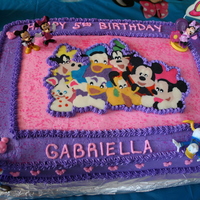 Mickey And Gang my daughters 5th birthday party!! buttercream and chocolate transfer!! loved this one. thanks for looking!!