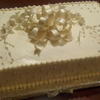 Simple Wedding Cake For a very small wedding! Pineapple cake with pineapple filling and almond/vanilla buttercream!!! TFL!