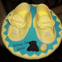 Baby Booties Topper Plaque for cake topper! TFL!