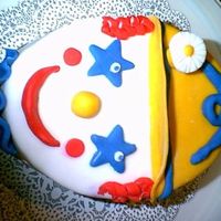 My Class Clown Fondant Cake OK here it is my first test with fondant .