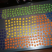 Candy Flowers Made With Royal Icing I made about 900 candy flowers for a wedding cake it was an tropical wedding.