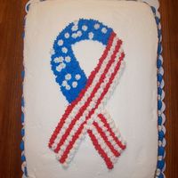 Patriotic Ribbon Simple cake made for a cake walk at our town festival.